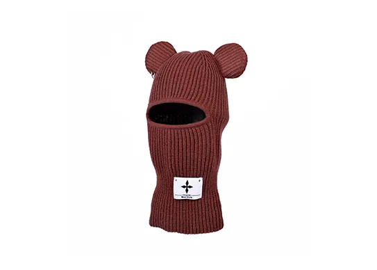 brown balaclava with ears