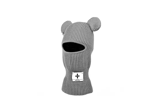 grey balaclava with ears