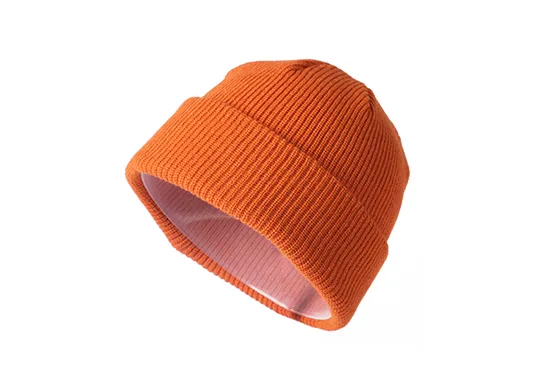 orange recycled polyester beanie