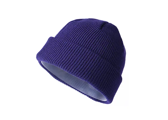 purple recycled polyester beanie
