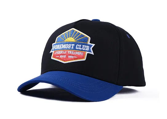 black and blue baseball cap