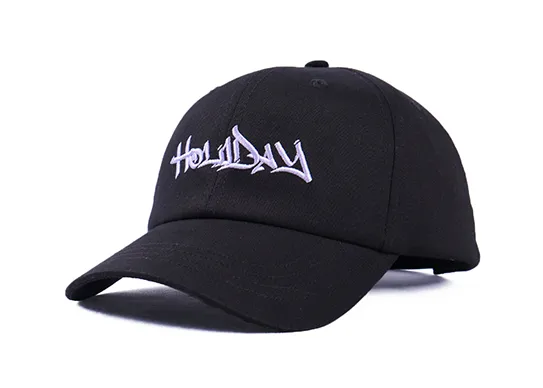 black satin baseball cap