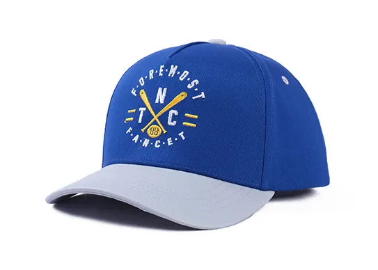 blue and rey baseball cap