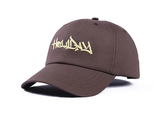 brown satin baseball cap