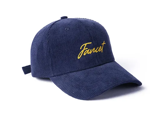 navy corduroy baseball cap