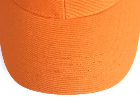 orange baseball cap