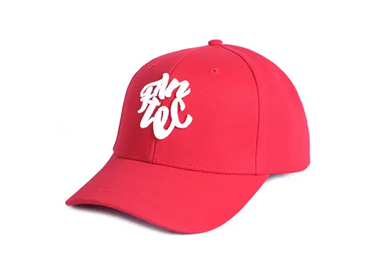 red baseball cap