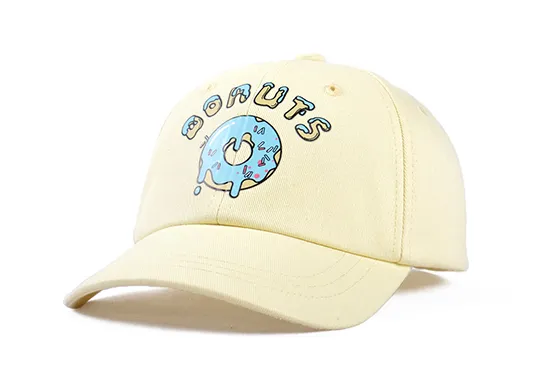 yellow kids baseball cap