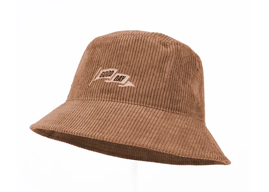 brown corduroy bucket hat