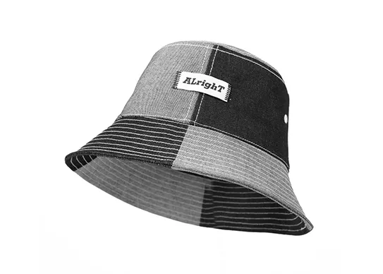 Custom Jean Denim Bucket Hats with Patch Logo
