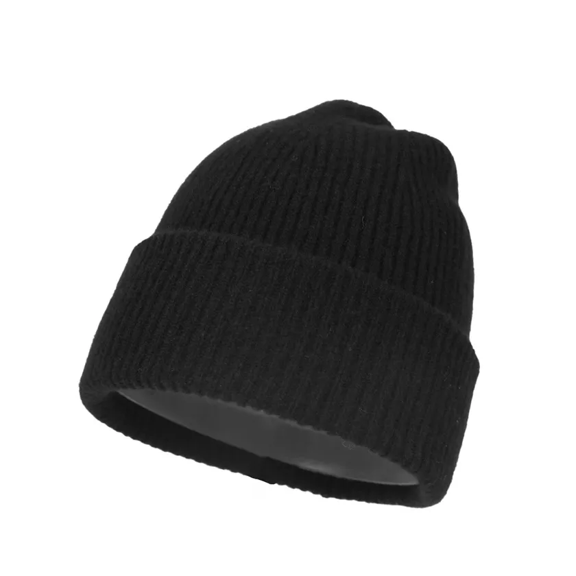 black cuffed beanie