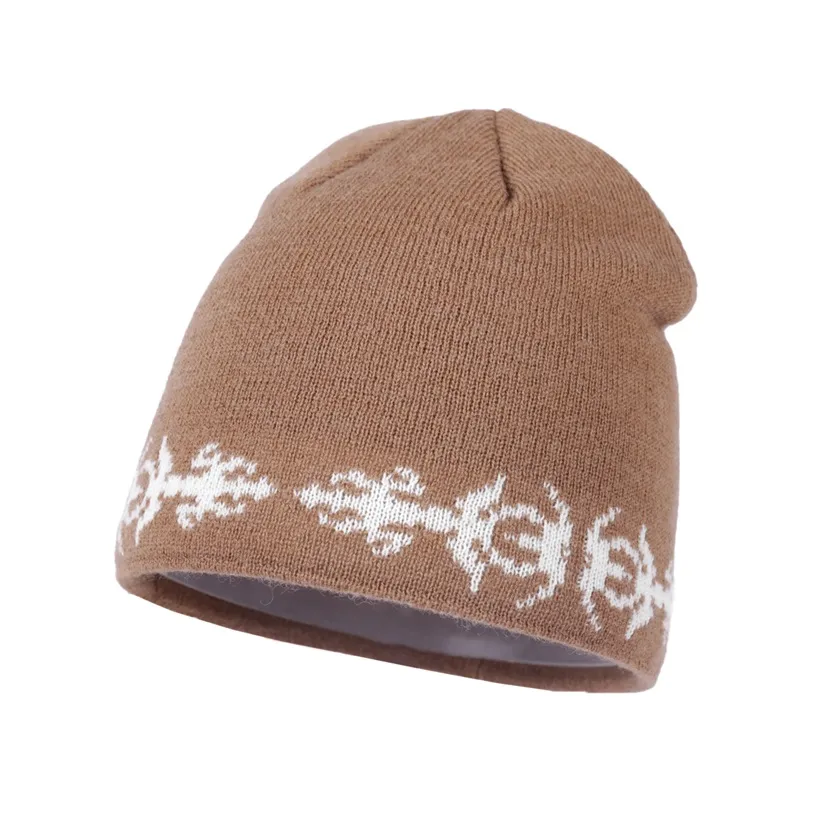 brown cuffless beanie