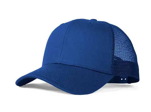 blue trucker hat