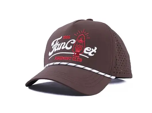 custom brown rope trucker hat