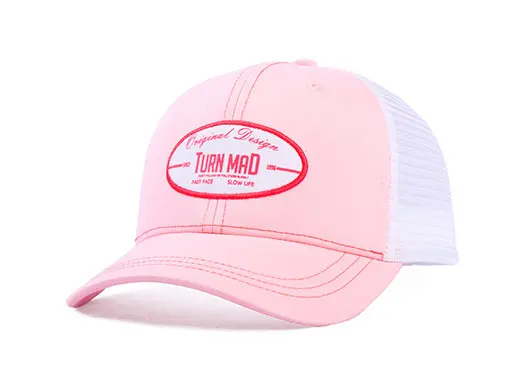 pink trucker hat