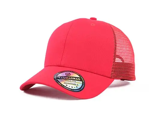 red trucker hat