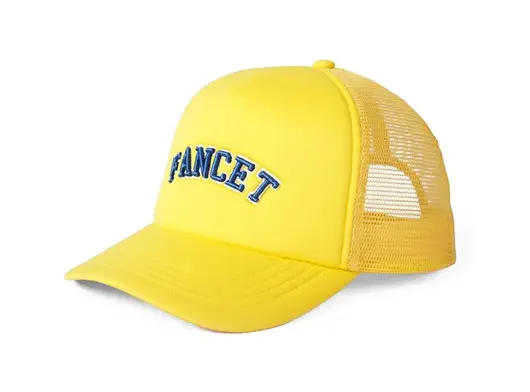 yellow trucker hat