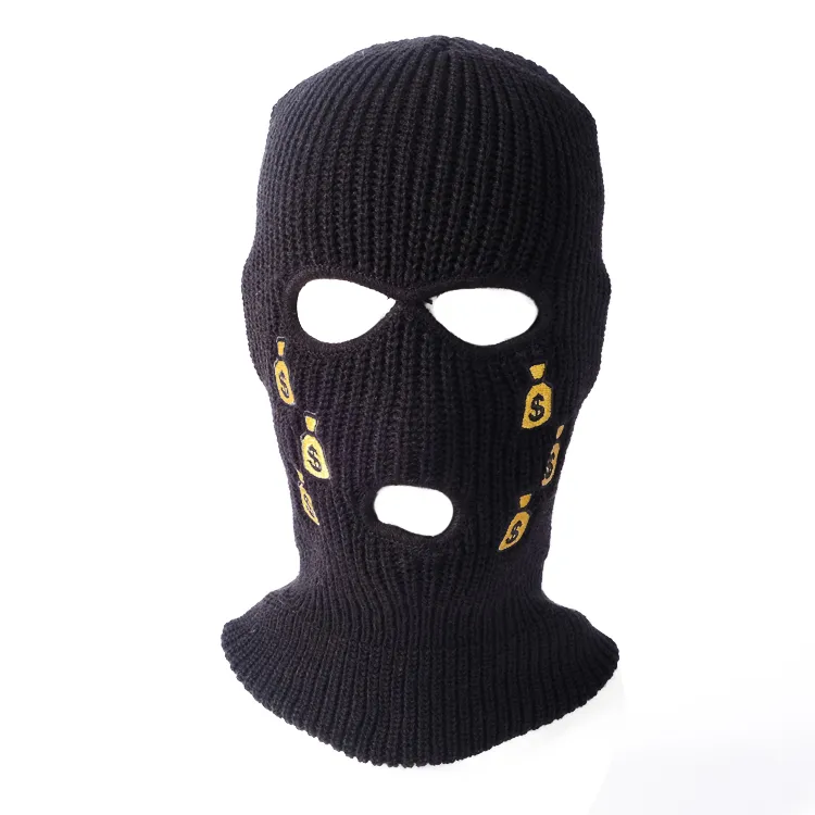 black knitted balaclava