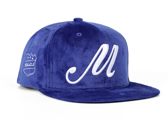 blue suede snapback