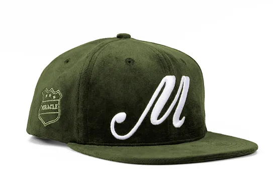 olive suede snapback hat