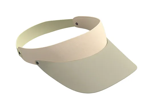 yellow pink and beige sun visor