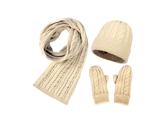 beanie gloves and scarf set