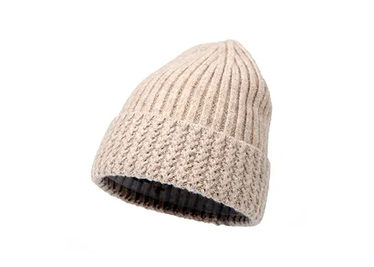 beige alpaca beanie