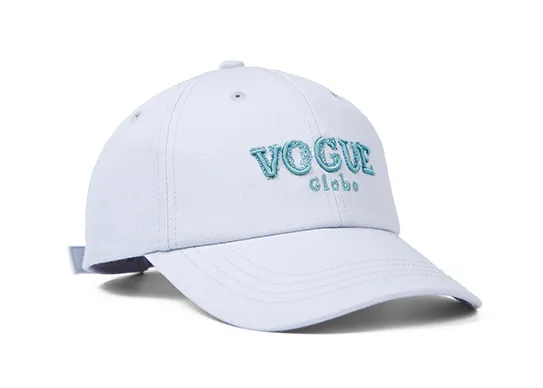 turquoise denim baseball cap