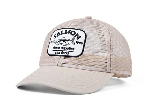 beige all mesh trucker hat