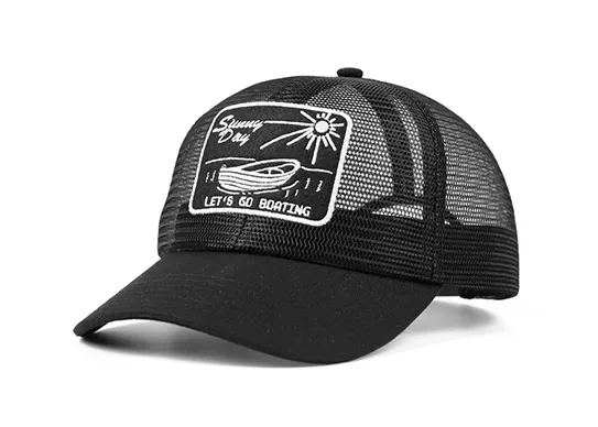 black all mesh trucker hat