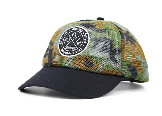 camuflage all mesh trucker hat