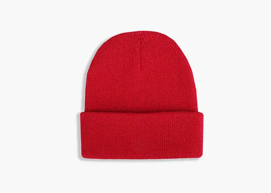 dark red kids beanie