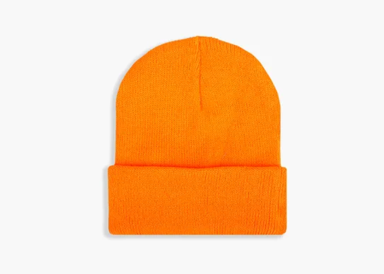 orange kids beanie