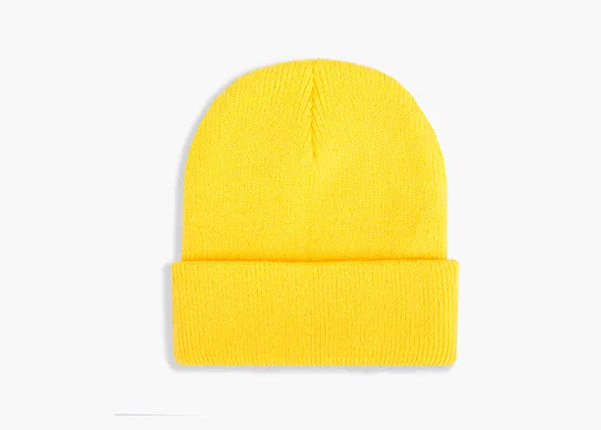 yellow kids beanie