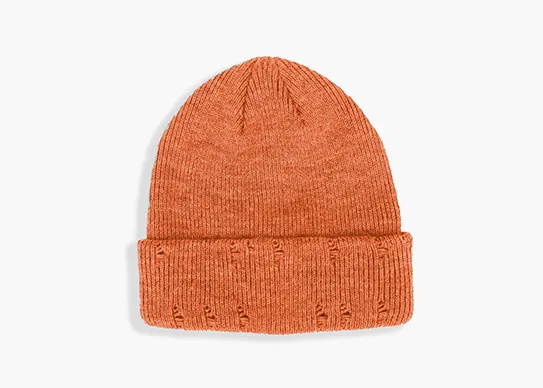 orange vintage beanie