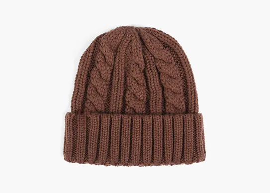 coffee knitting beanie