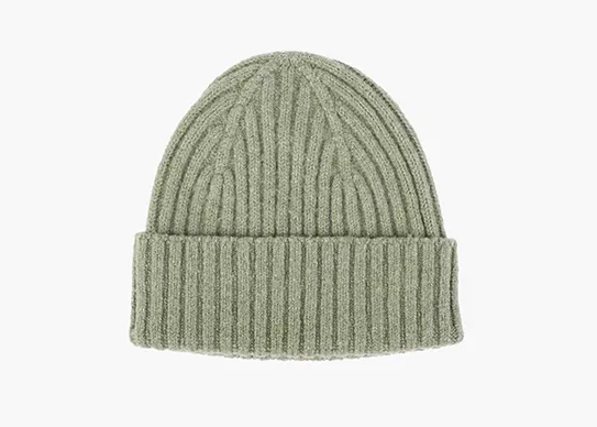 green seamless beanie