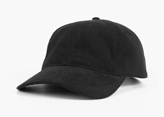 black organic cotton dad hat