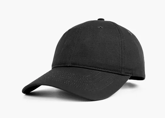 black unstructured dad hat