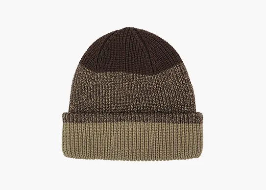 coffee recycled cuffed beanie