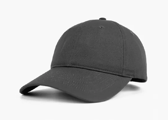 dark grey unstructured dad hat
