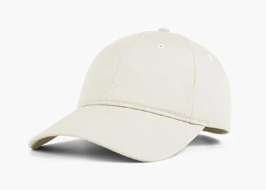 off white unstructured dad hat