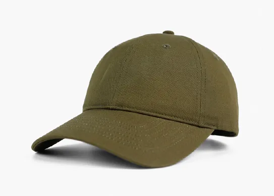 olive unstructured dad hat