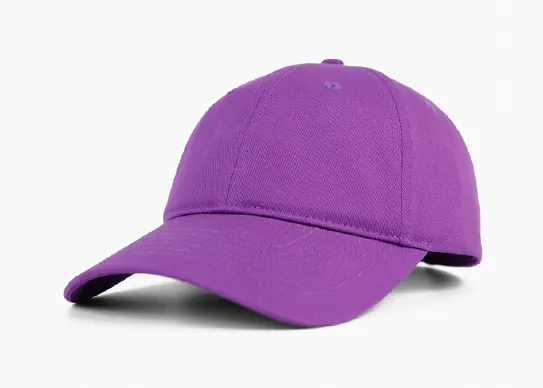 purple unstructured dad hat