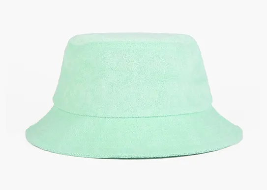 avocado green terry towel bucket hat
