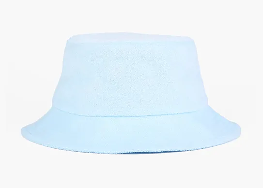 light blue terry towel bucket hat