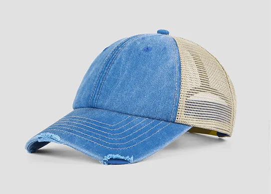 Custom Vintage Distressed Cotton Sand Trucker Hats Wholesale