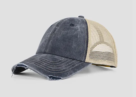 navy vintage trucker hat