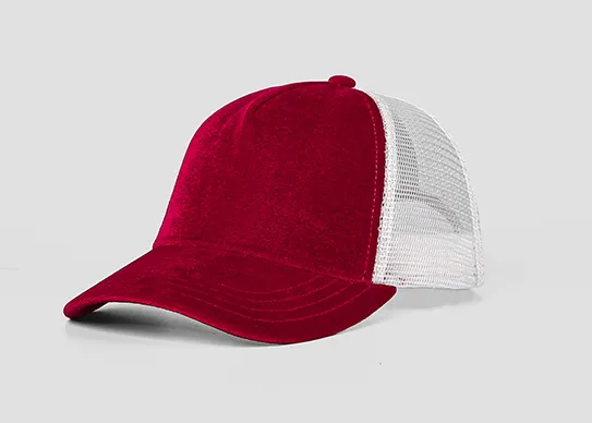 red velvet trucker hat