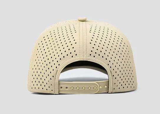 5 panel laser hole hat back